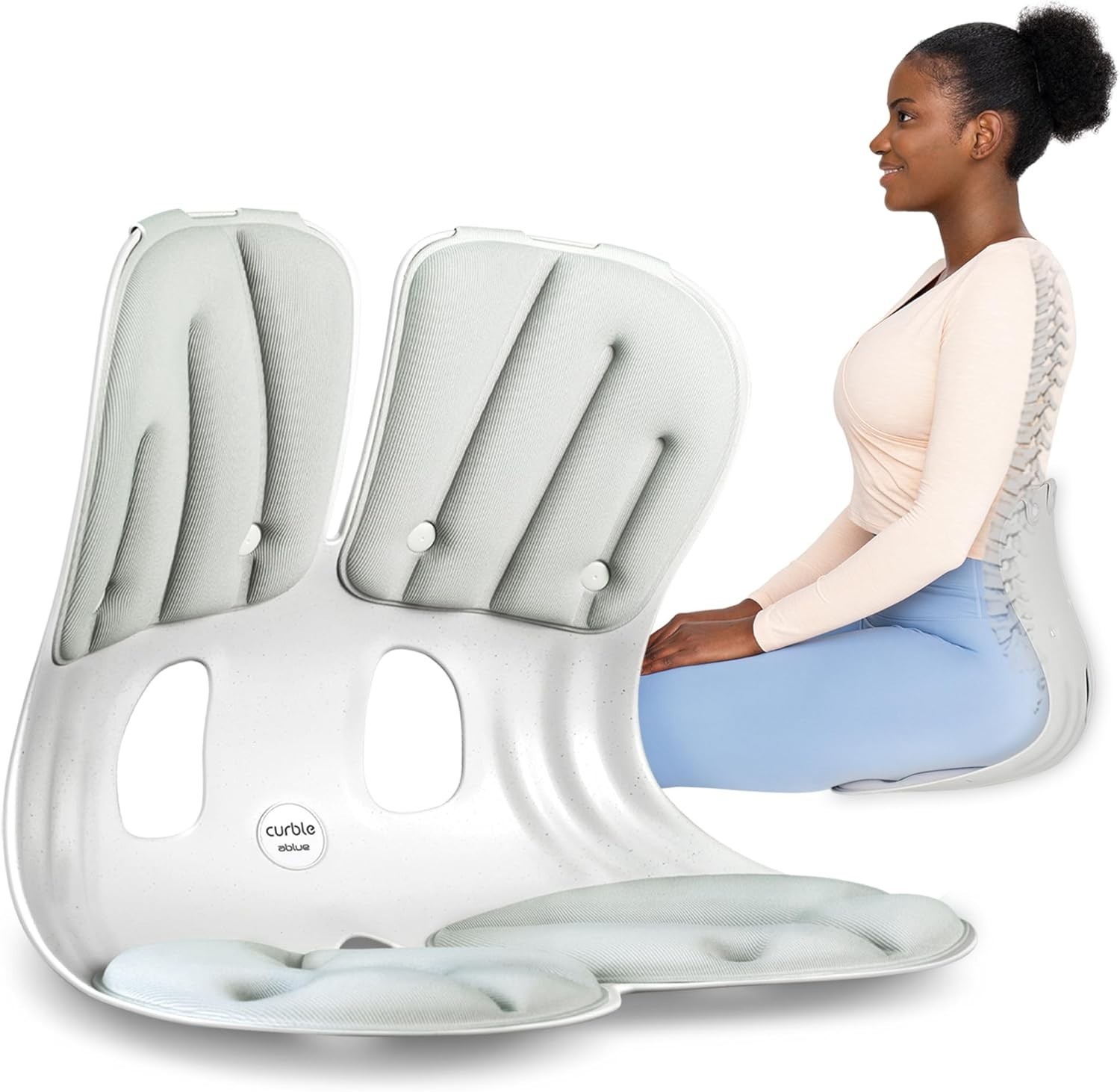 Ergonomic Back Support Cushion for Posture Correction & Back Pain Relief – Grey