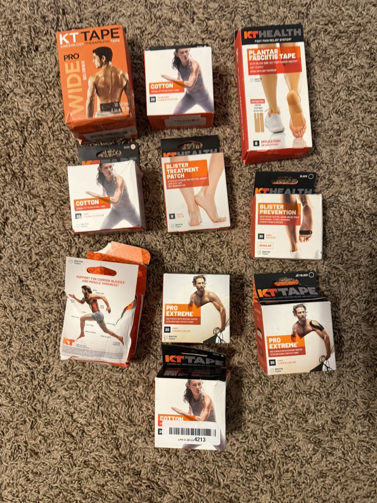 KT Tape & KT Health Lot – Kinesiology Tape, Blister & Foot Care (Used 5%)