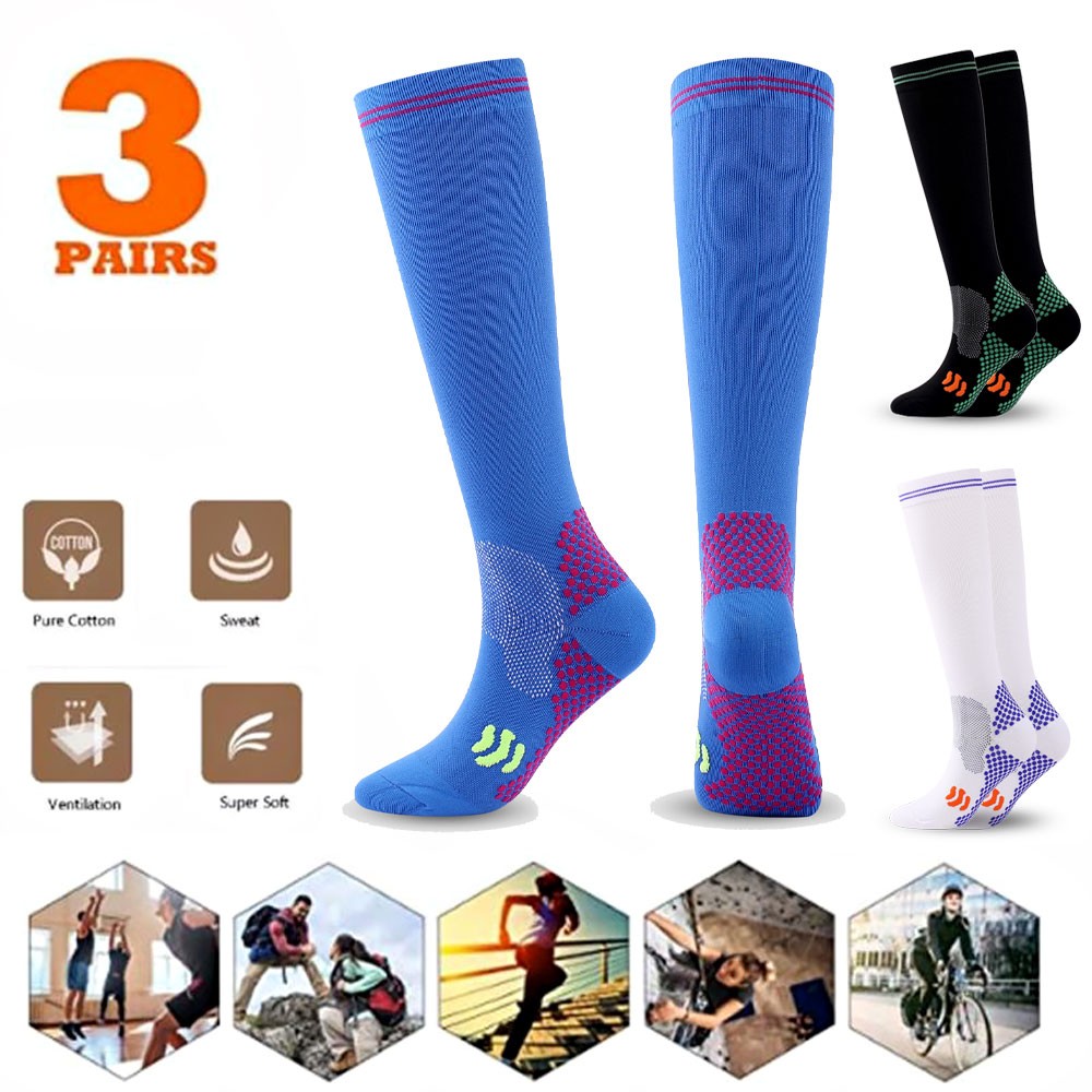 Compression Socks Pain Relief Calf Leg Foot Fatigue Support Stocking Men&Women