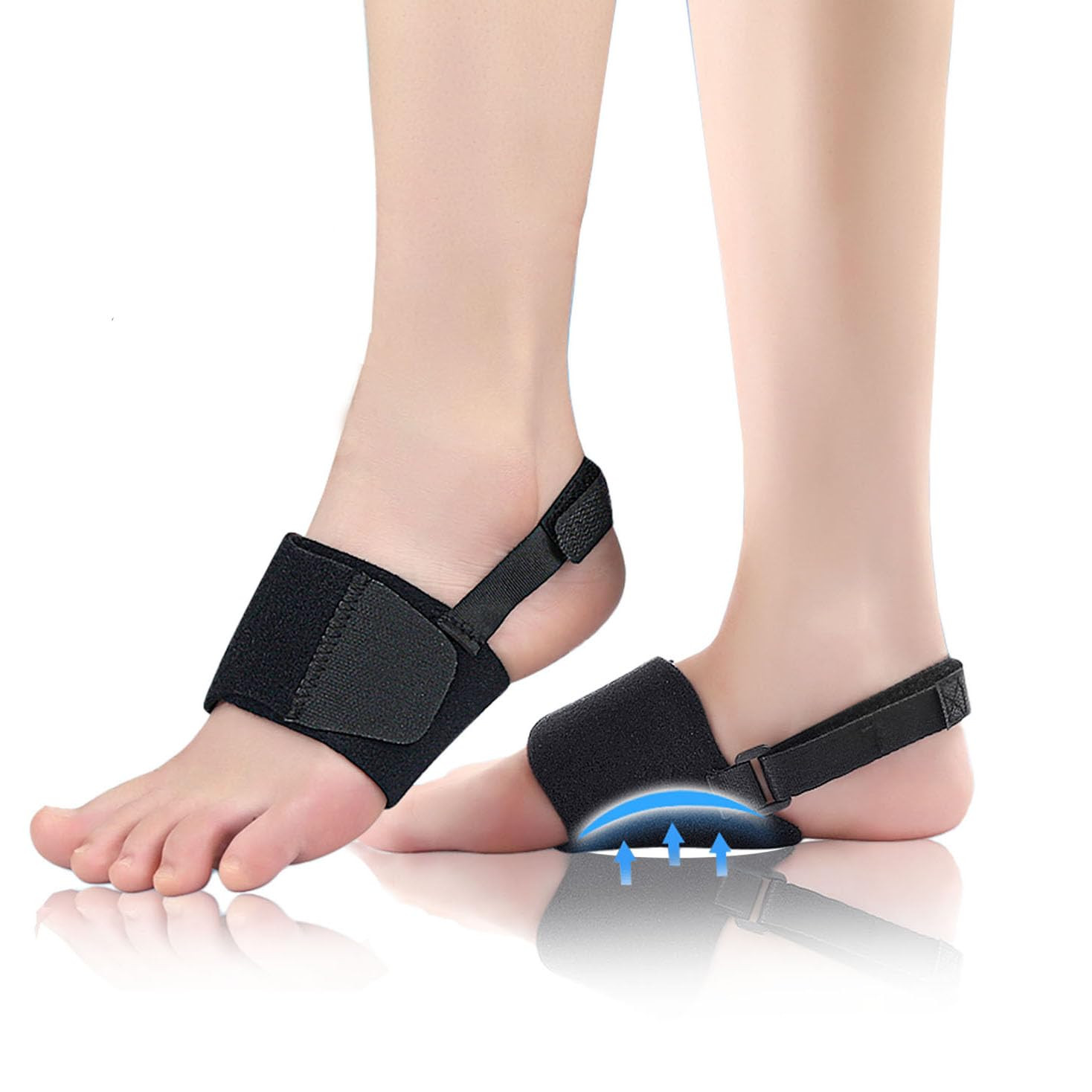 Sleeves & Brace (Pair) – Adjustable Compression Bands for Plantar Fasciitis Reli