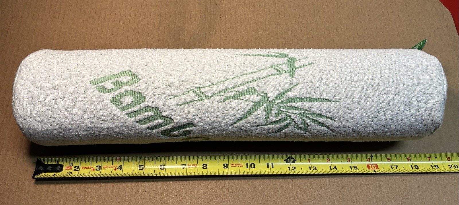 Cushy Form Memory Foam Roll Pillow 18″ x 4″ for Neck, Back and Knee Support EUC