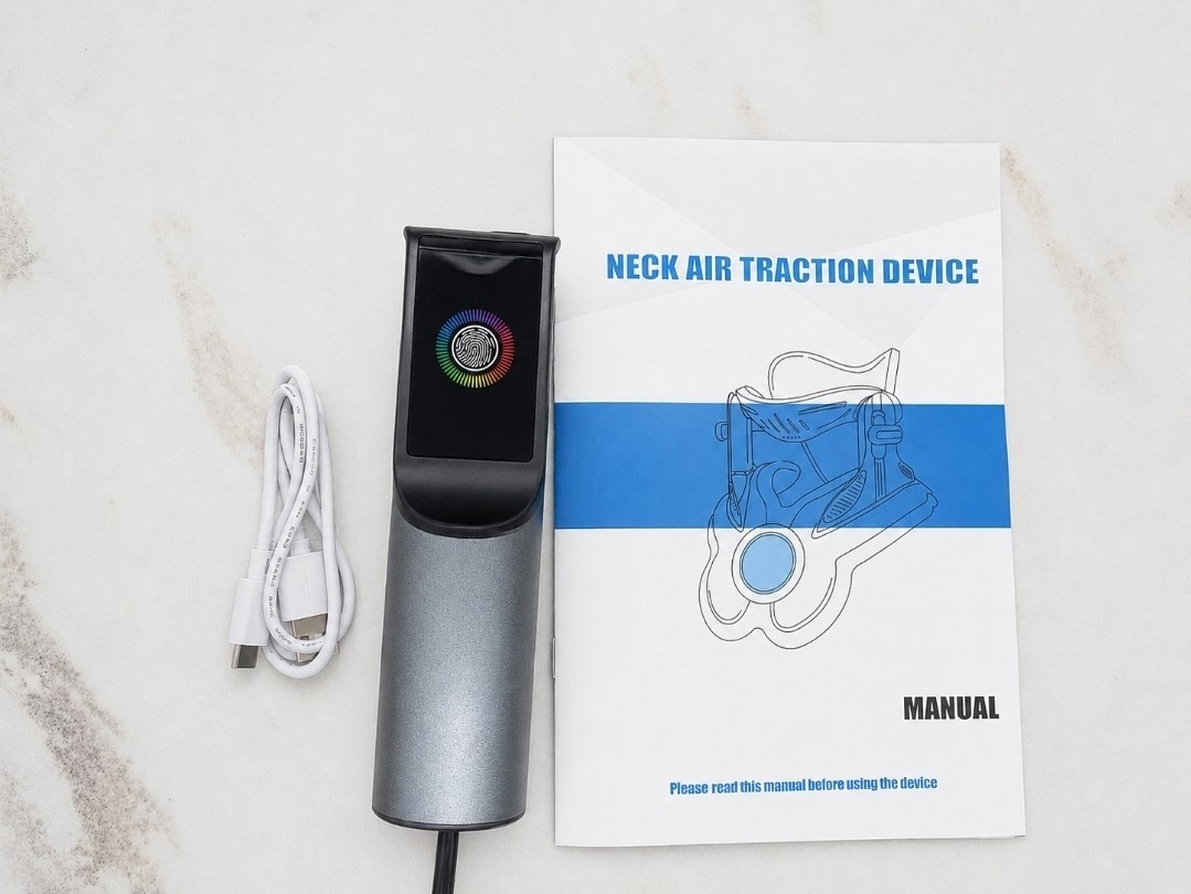 Neck Air Traction Device Cervical Neck Stretcher Decompression w/ Box