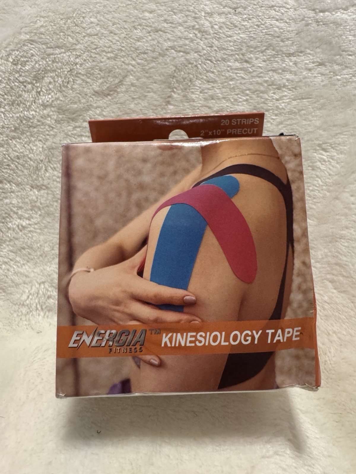 New In Box Energia Fitness Kynesiology Tape 2×10 Pre Cut Strips Free Shipping