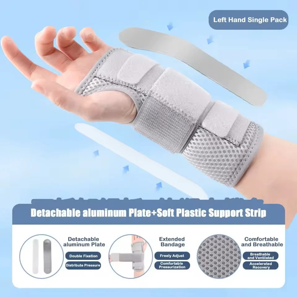 Breathable Wrist Brace Carpal Tunnel Night Sleep Support Adjustable Hand Splint
