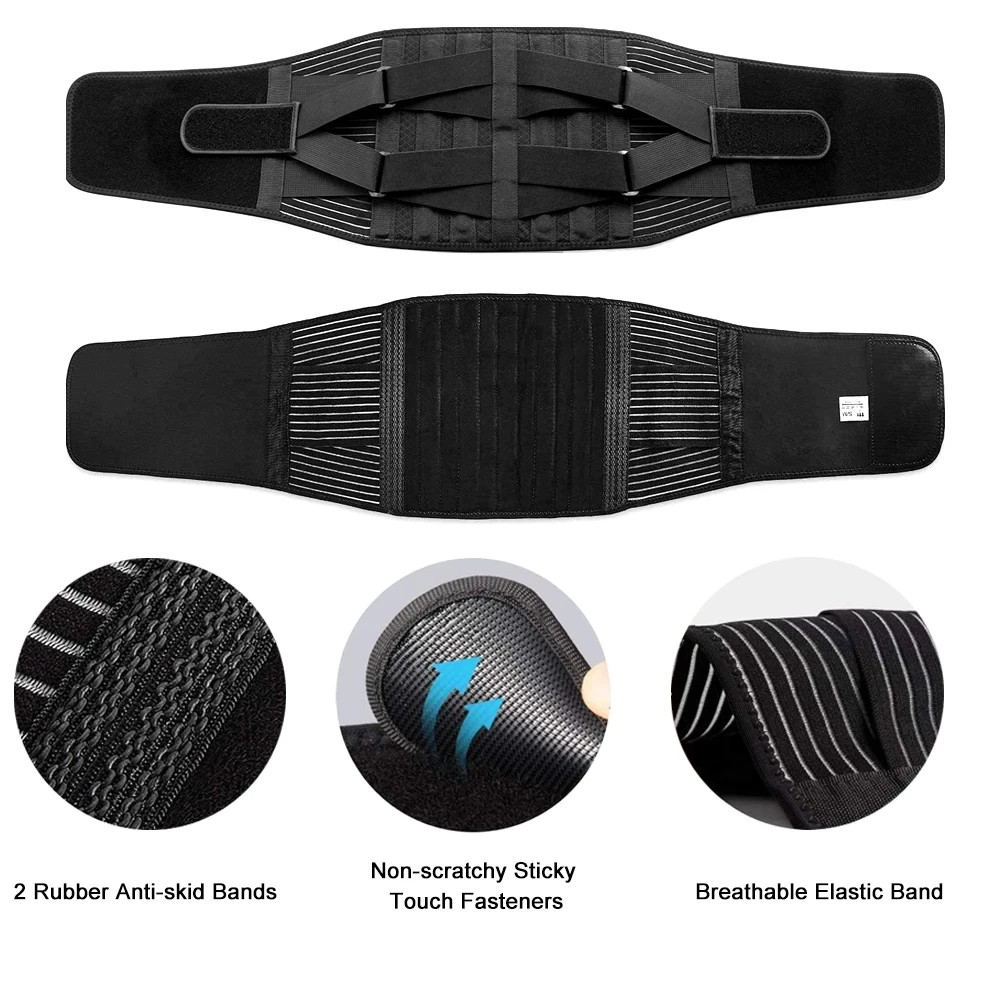 Adjustable Lower Back Brace Lumbar Support Waist Belt For Men Women Pain Relief