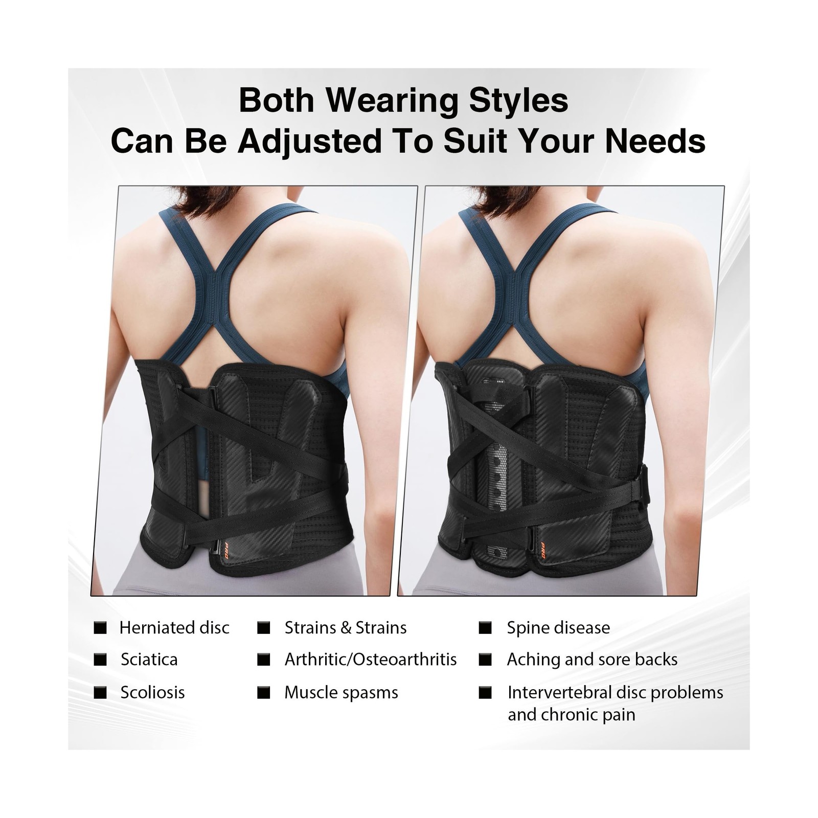 TIMTAKBO Wide and Strong Back Brace for Lower Back Pain Relief,Back Support B…