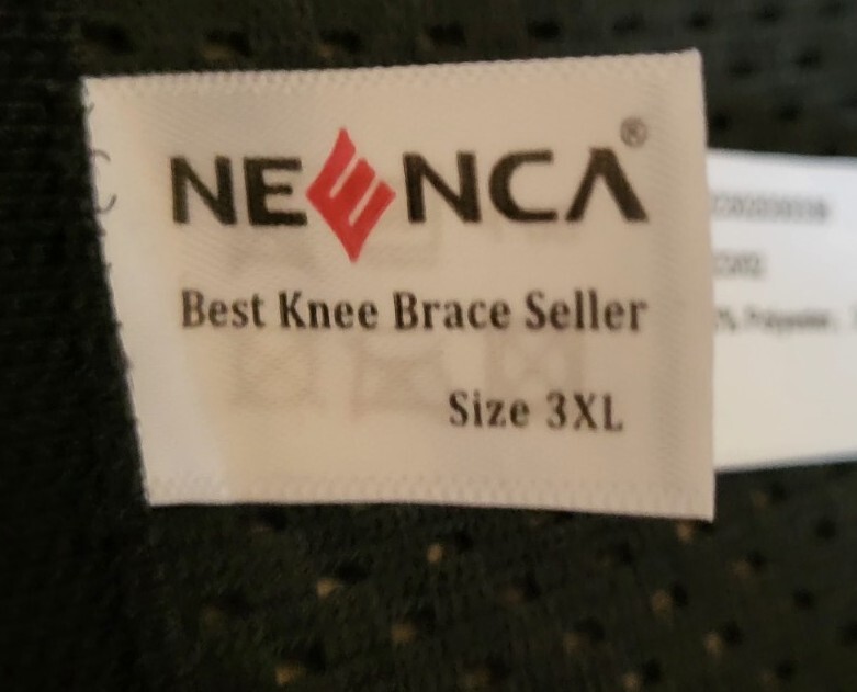 Knee Brace for Pain Compression Support Mesh Fabric Side Stabilizer Open Box-3XL