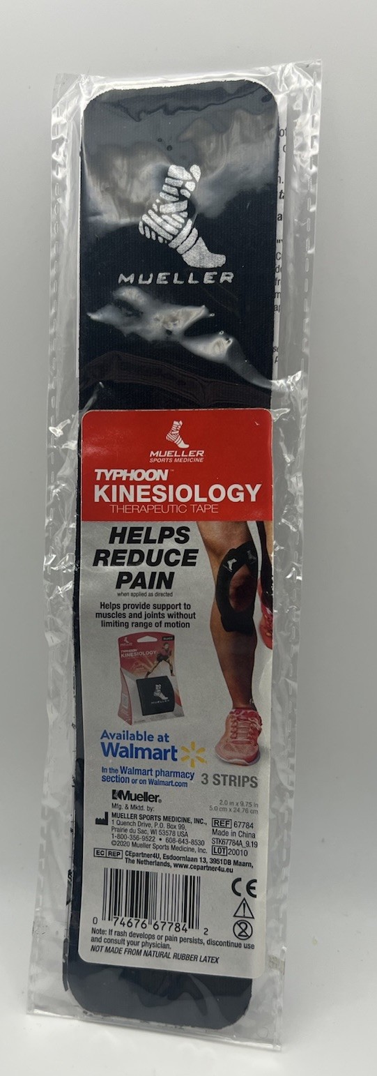 New In package Typhoon Kinesiology Therapeutic Tape 3 strips Mueller