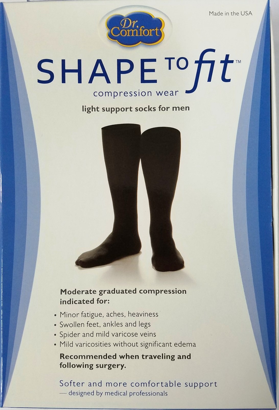 Mens Compression Dress Socks 15-20 mmHg Calf Length Supports Graduated Therapy