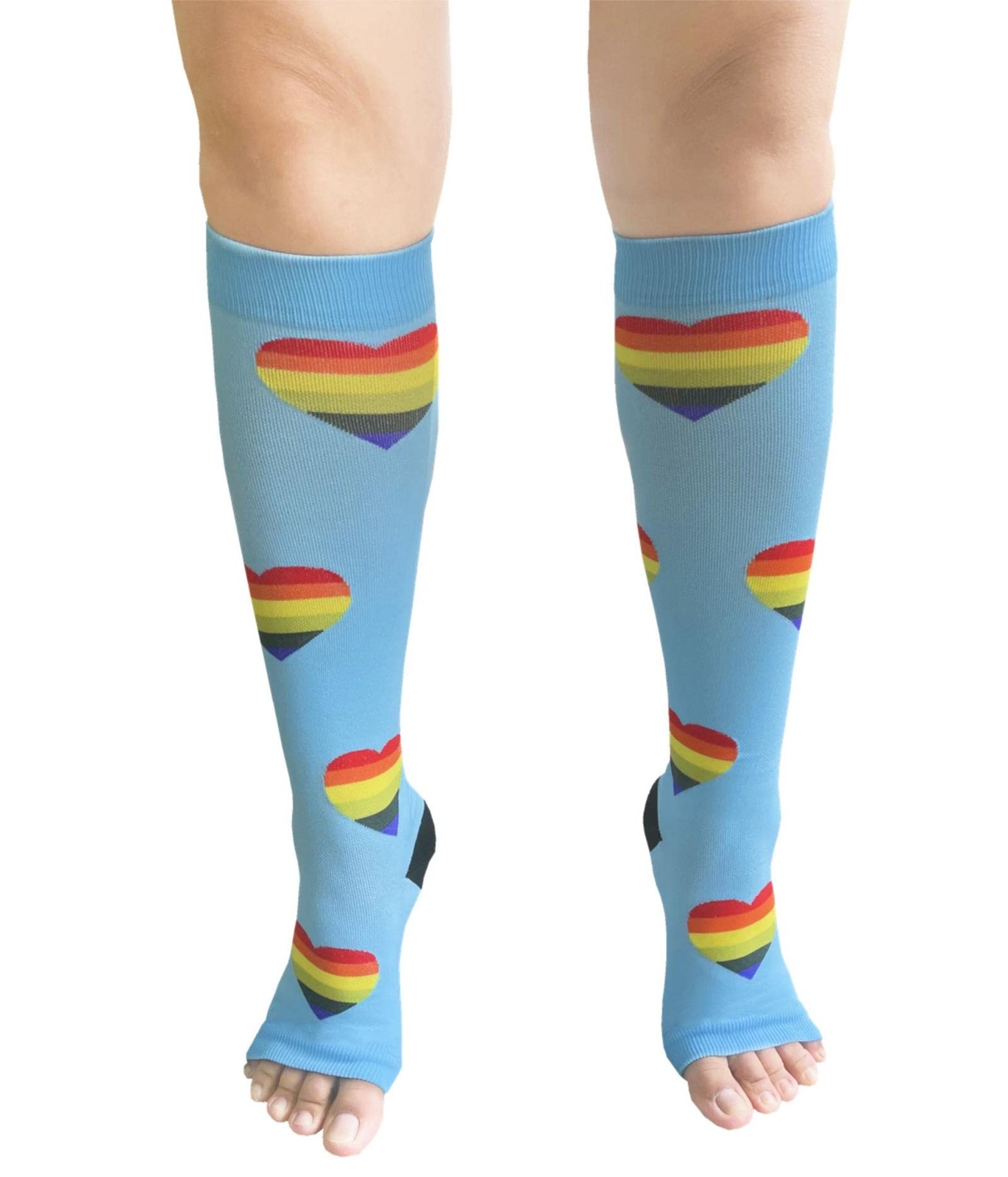 Open Toe Compression socks 3 Pairs Toeless Compression socks for Women Men 15…
