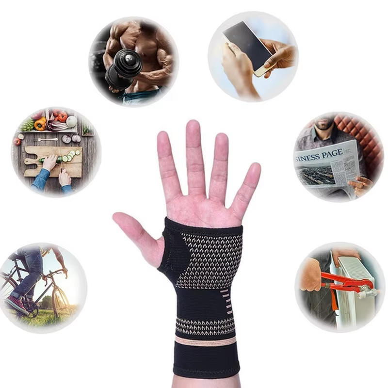 Compression Wrist Support Strap Brace Sleeve for Weightlifting Gym Sports Pain