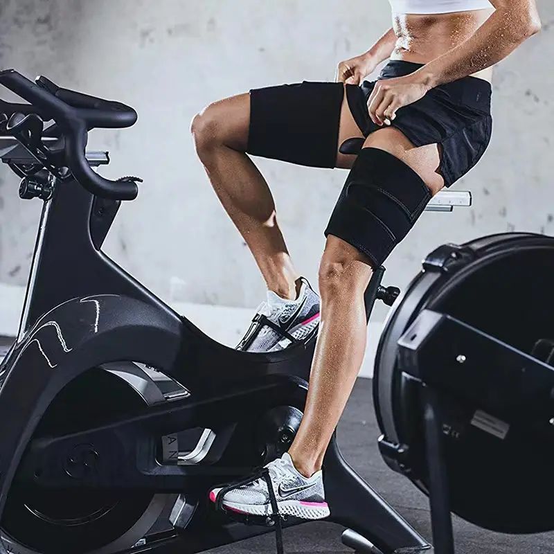 2pcs Thigh Wraps Support, Adjustable Compression Neoprene Thigh Sleeve Hamstring