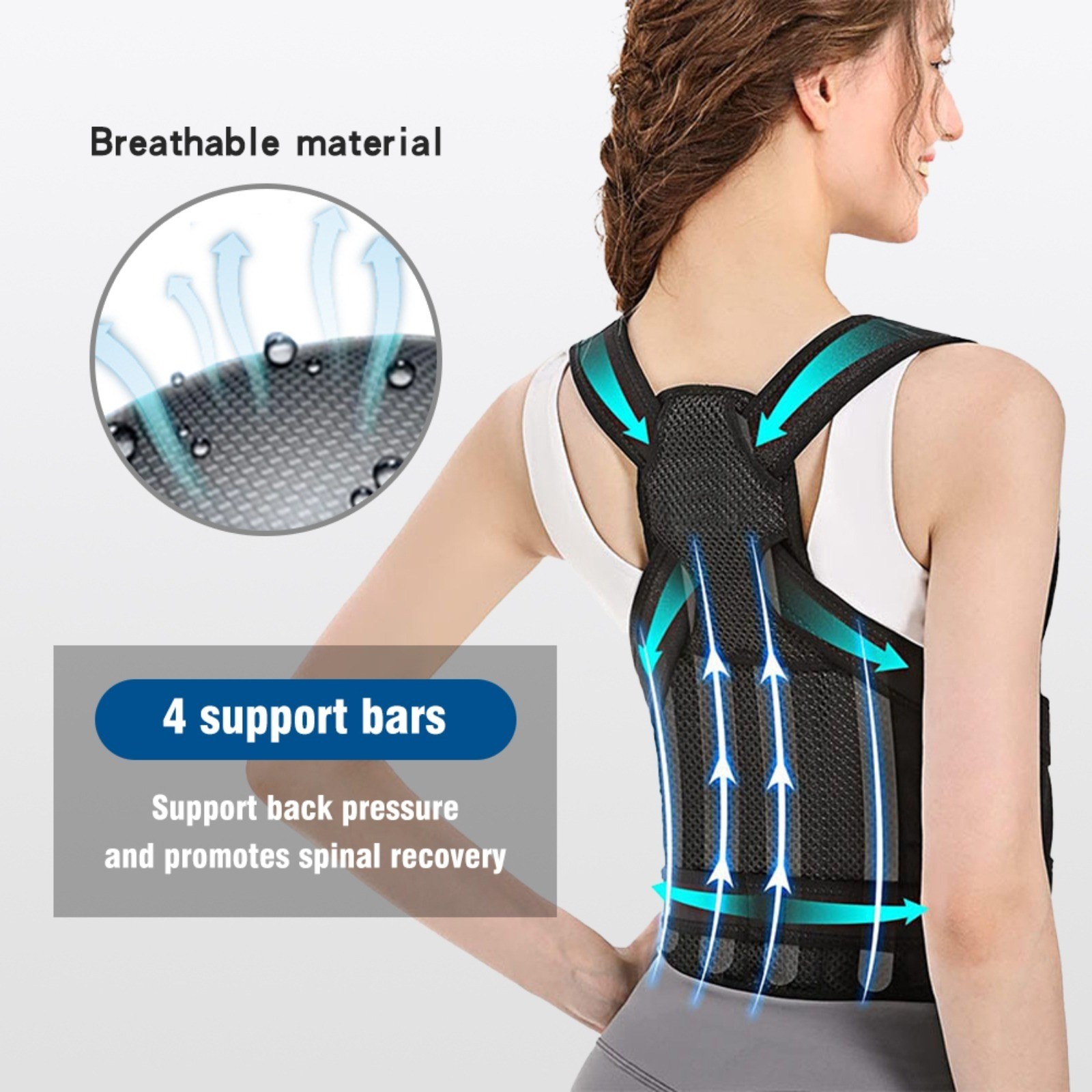 Unisex Adjustable Back Waist Support Brace Sports Fitness Strap