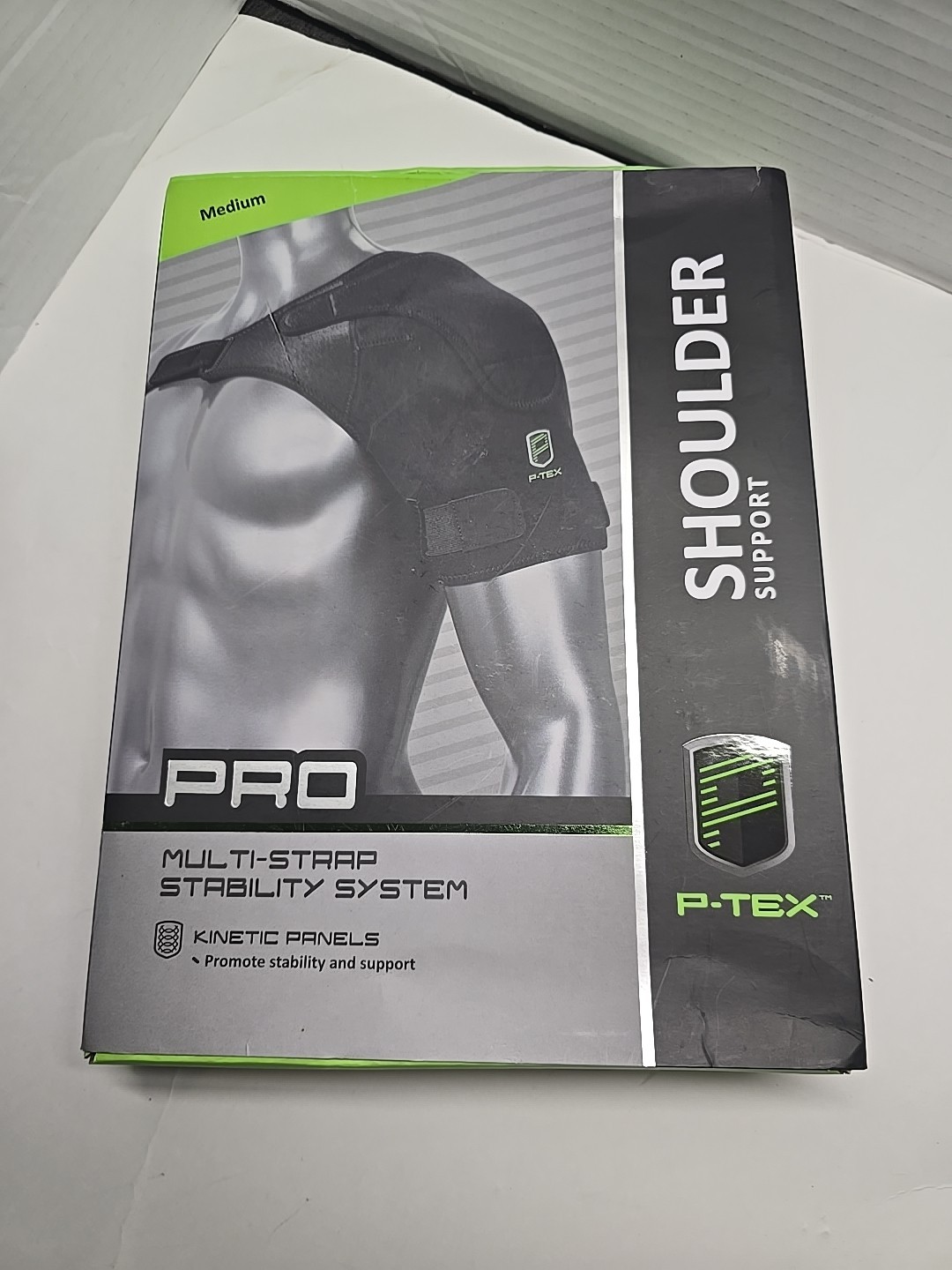 P-TEX Pro Shoulder Support Multi-Strap P-TEXSH201 Black Size Medium Brand New