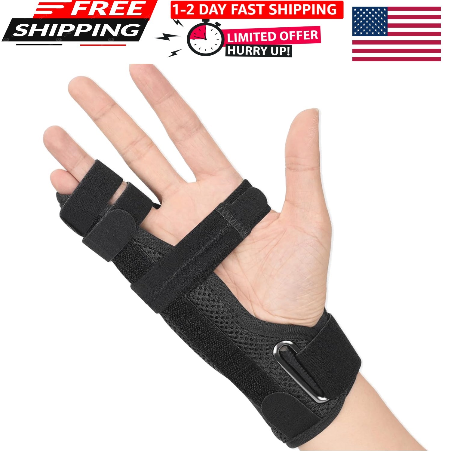 Metacarpal Finger Splint Hand Brace – Pinky Ring Finger Immobilizer For Boxer…