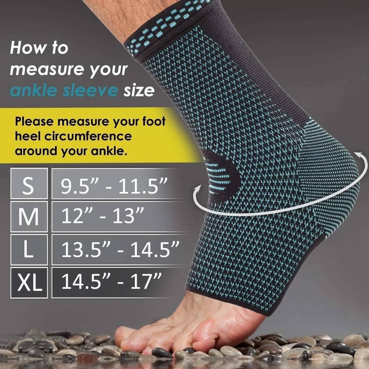 Foot & Ankle Brace Socks for Sprained Ankle Compression Sleeve