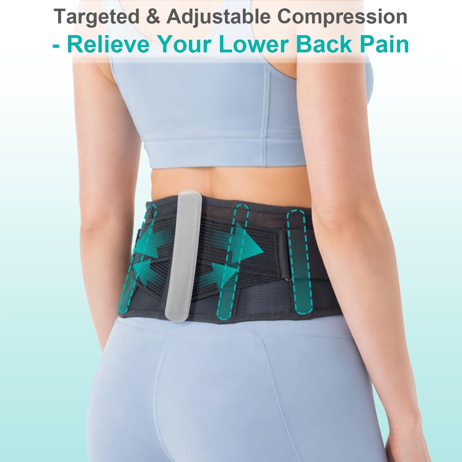 Lightweight Adjustable Back Brace for Lower Back Pain, Sciatica, Scoliosis – Bre