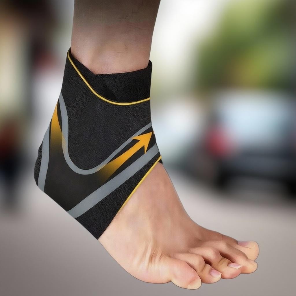 WRELS Adjustable Ankle Brace Compression Sleeve Breathable Support for Sports Ru