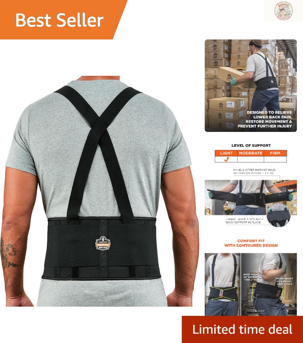 ProFlex 1650 Elastic Back Support Belt – Adjustable, Comfortable Black Design