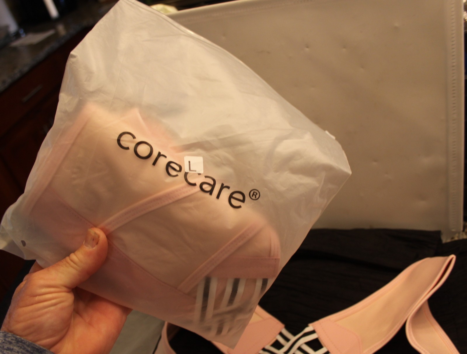 CoreCare Instant Posture Corrector Adjustable ~ Large ~ Pink NEW IN POUCH