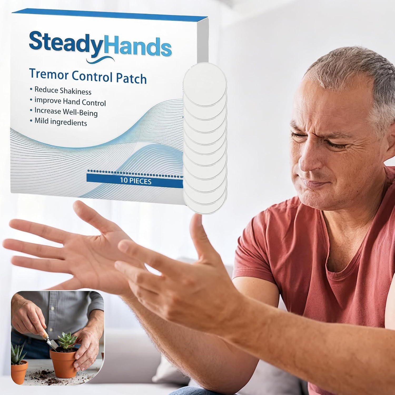 Steadyhands Tremor Control Patch, Steady Hands Control Patch – Hand Stabilizer