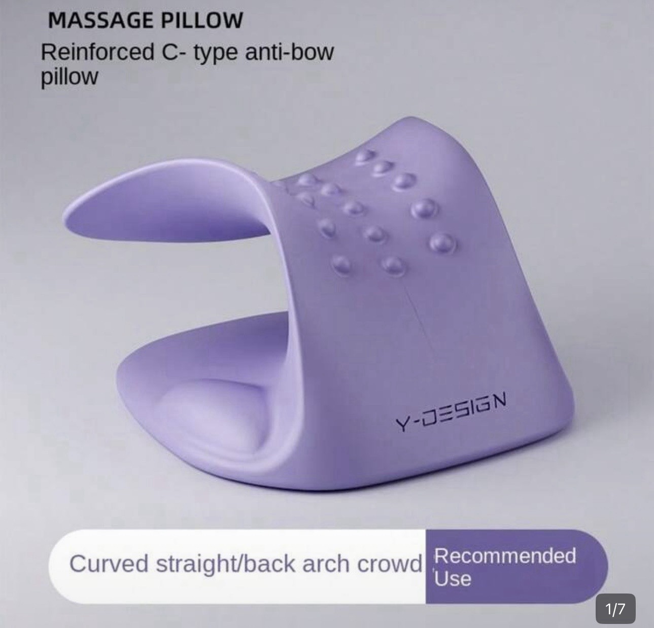 The C-Shaped Cervical Massage Pillow Home-Use Cervical Neck Shoulder Simulation