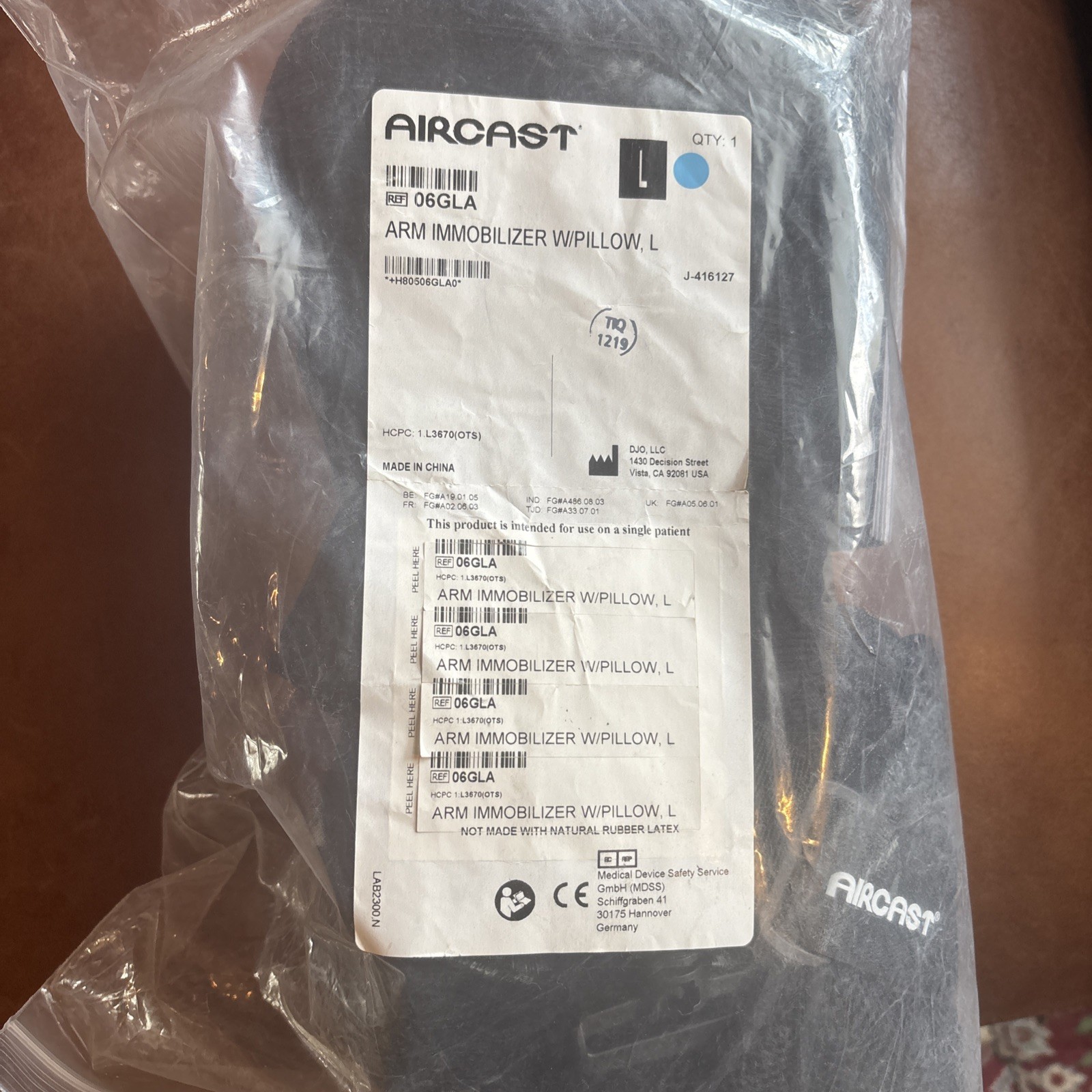DJO Immobilizer Sling Aircast Adult Arm, Large, Right – 06GLA