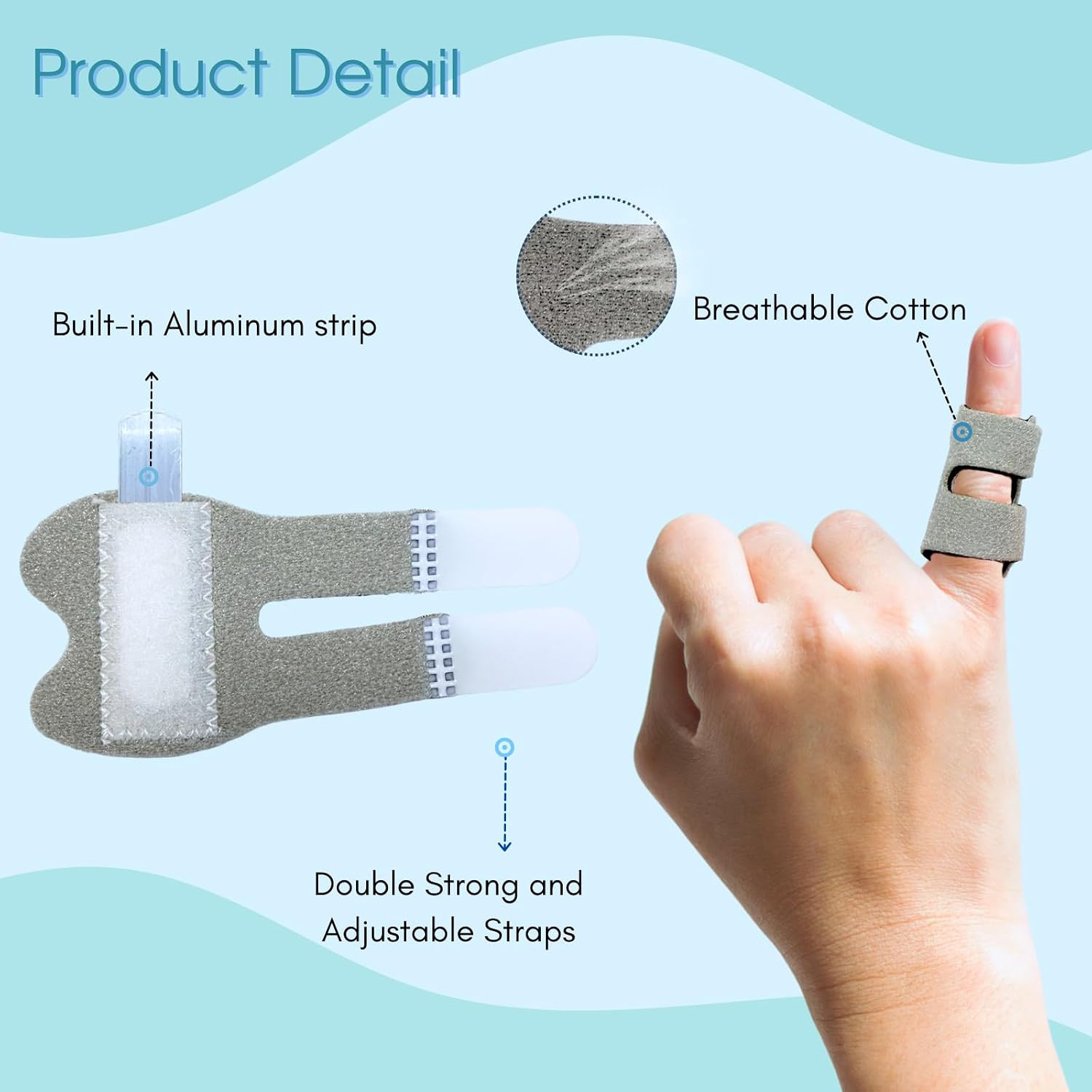 5 Pcs Pinky Finger Splint,Trigger Finger Splints,Finger Brace,Broken Fingers Str