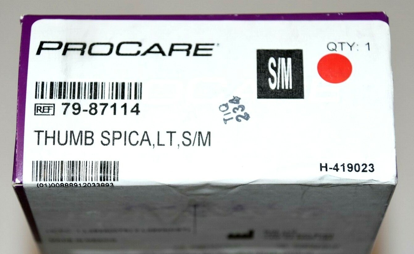 DJO PROCARE THUMB SPICA LT S/M NEW 79-87114