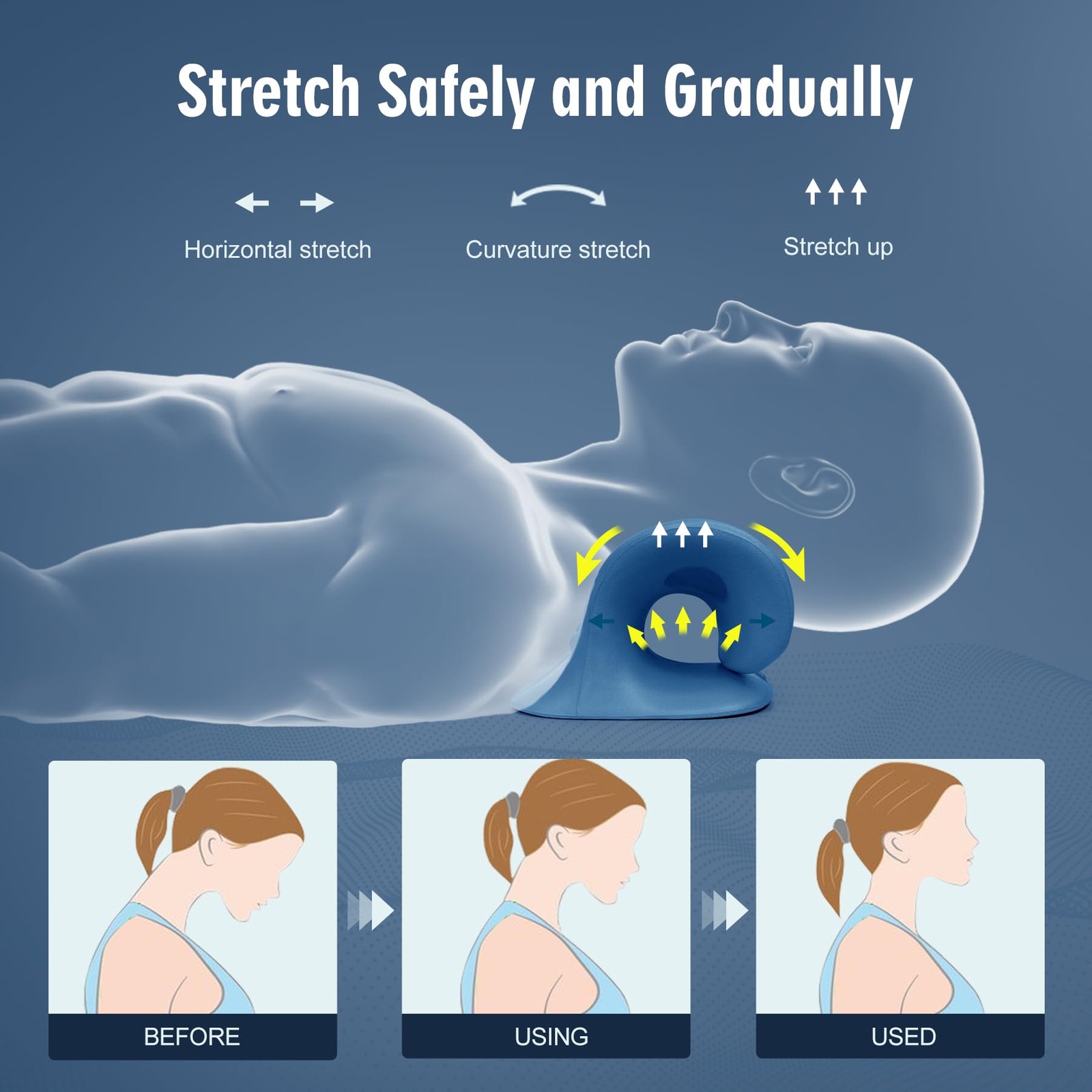 ComfortLife Neck Stretcher for Pain Relief, Neck and Shoulder Relaxer Cervica…
