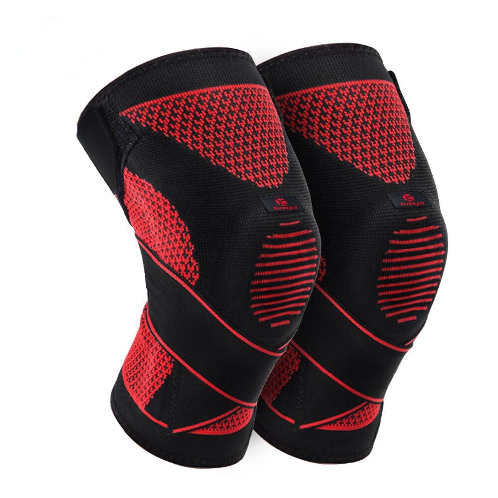 Kuangmi Bandage Knee Support Brace Silicone Pad Patella Protect Pain Relief 2PCs