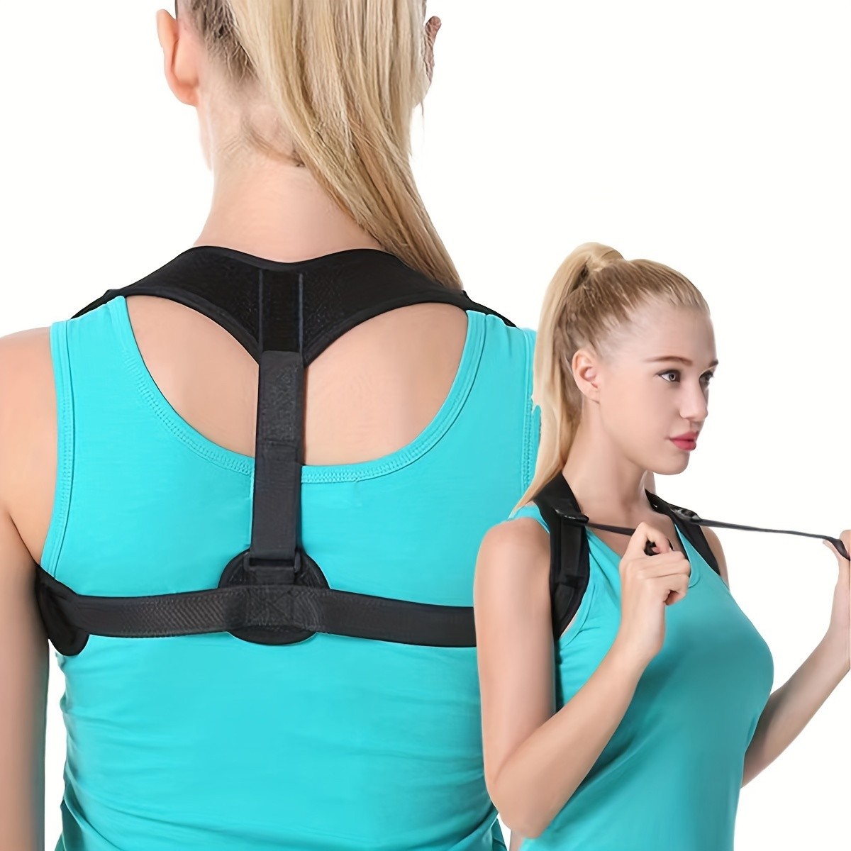 Adjustable Posture Corrector Back Shoulder Support Brace for Men Women Black