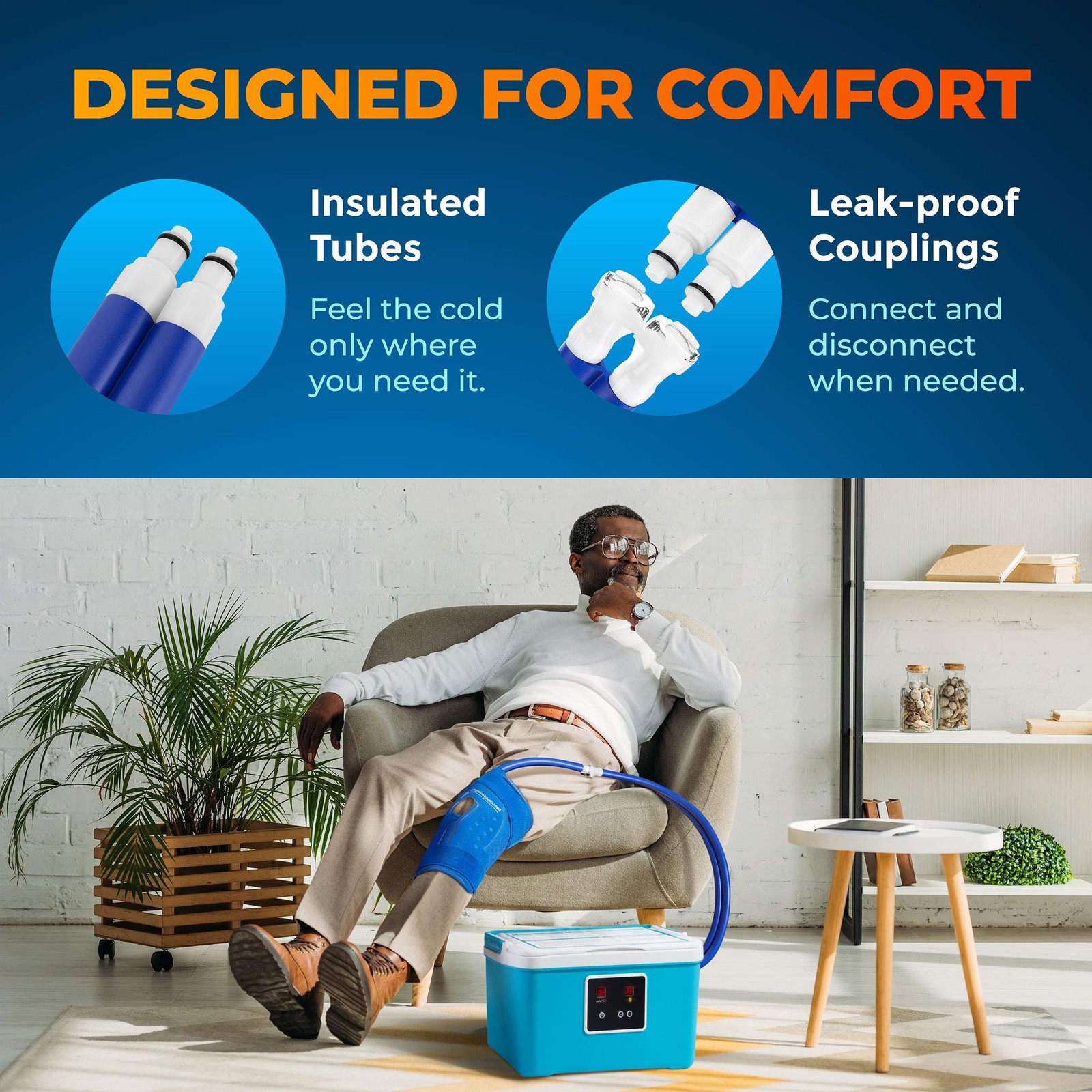 Cold Therapy Ice Machine for Knee Surgery Recovery – Programmable Continuous …
