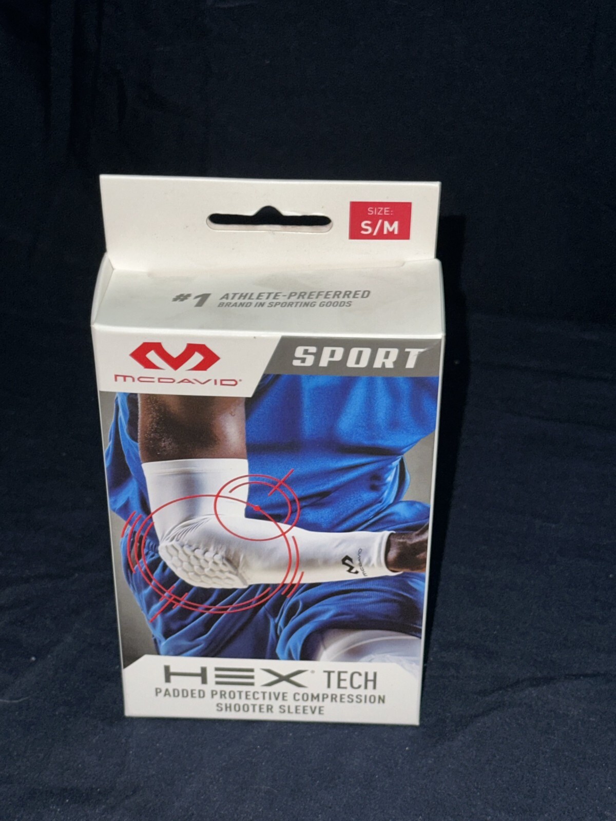 MCDAVID SPORT HEX TECH PADS PROTECTIVE COMPRESSION SHOOTER SLEEVE ELBOW SIZE SM