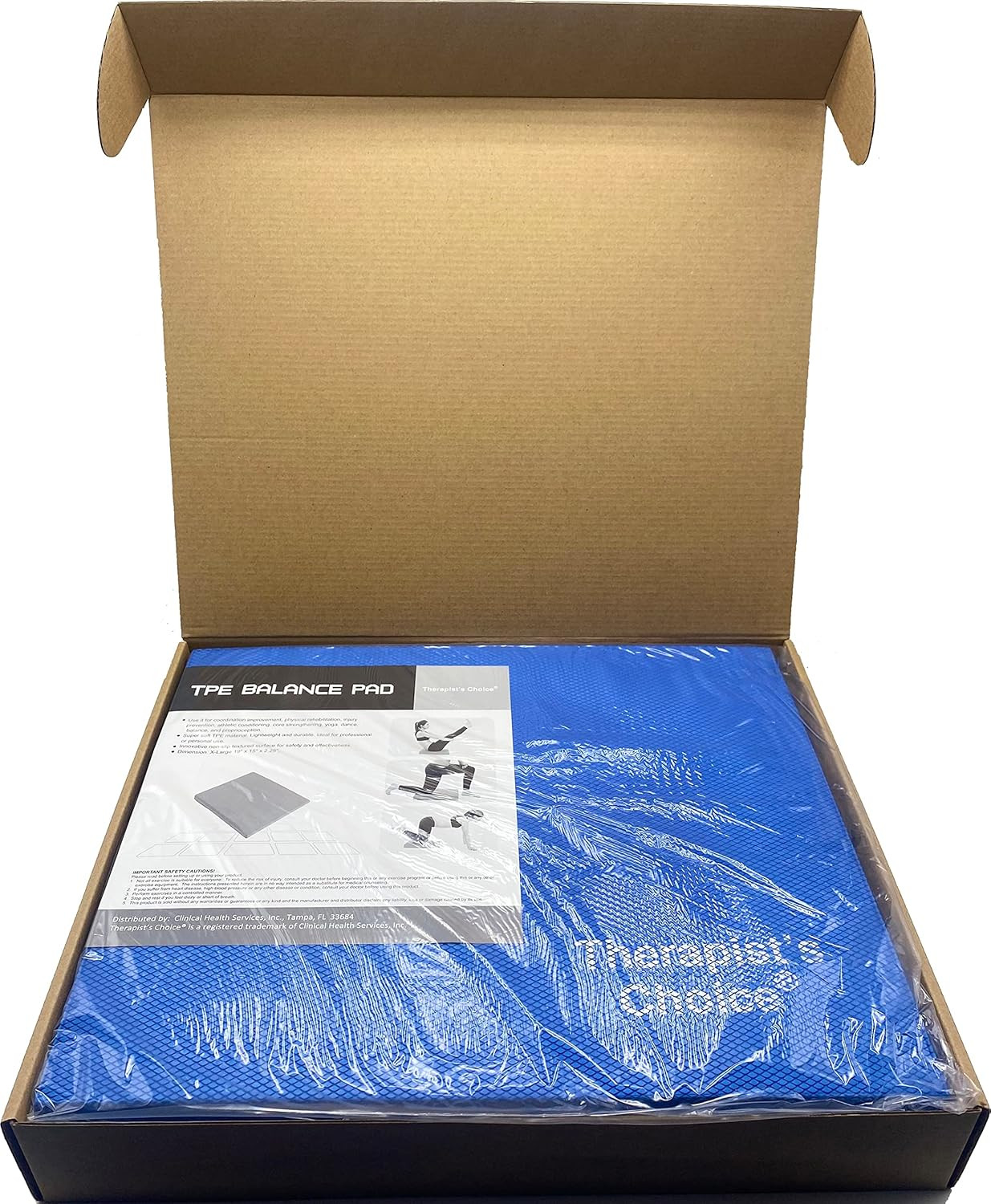 Large (15.5″ X 13.5″ X 2.3″) Balance Pad, Made from Closed Cell Foam (Blue, Larg