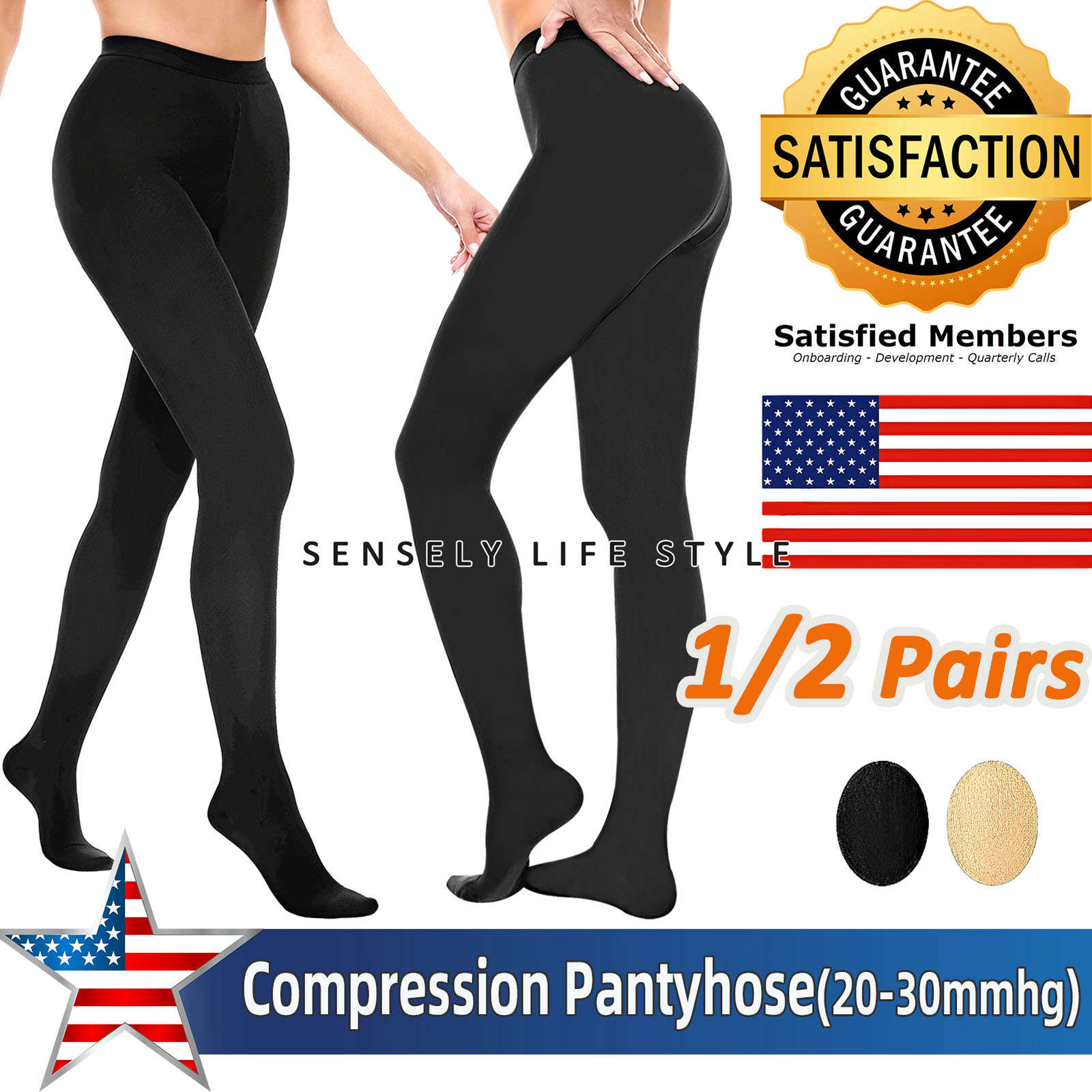 Anti-Slip Compression Stockings for Women 20-30 mmHg for Varicose Veins Leggings