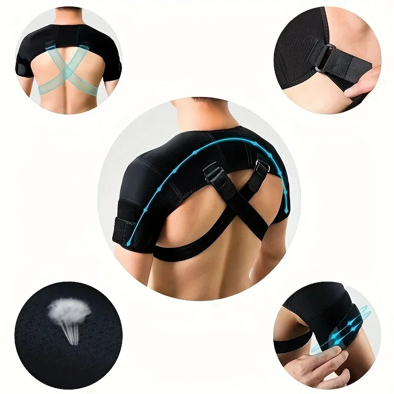 Adjustable Cross Shoulder Support Straps Polyester Fiber Hand Wash Only for Back