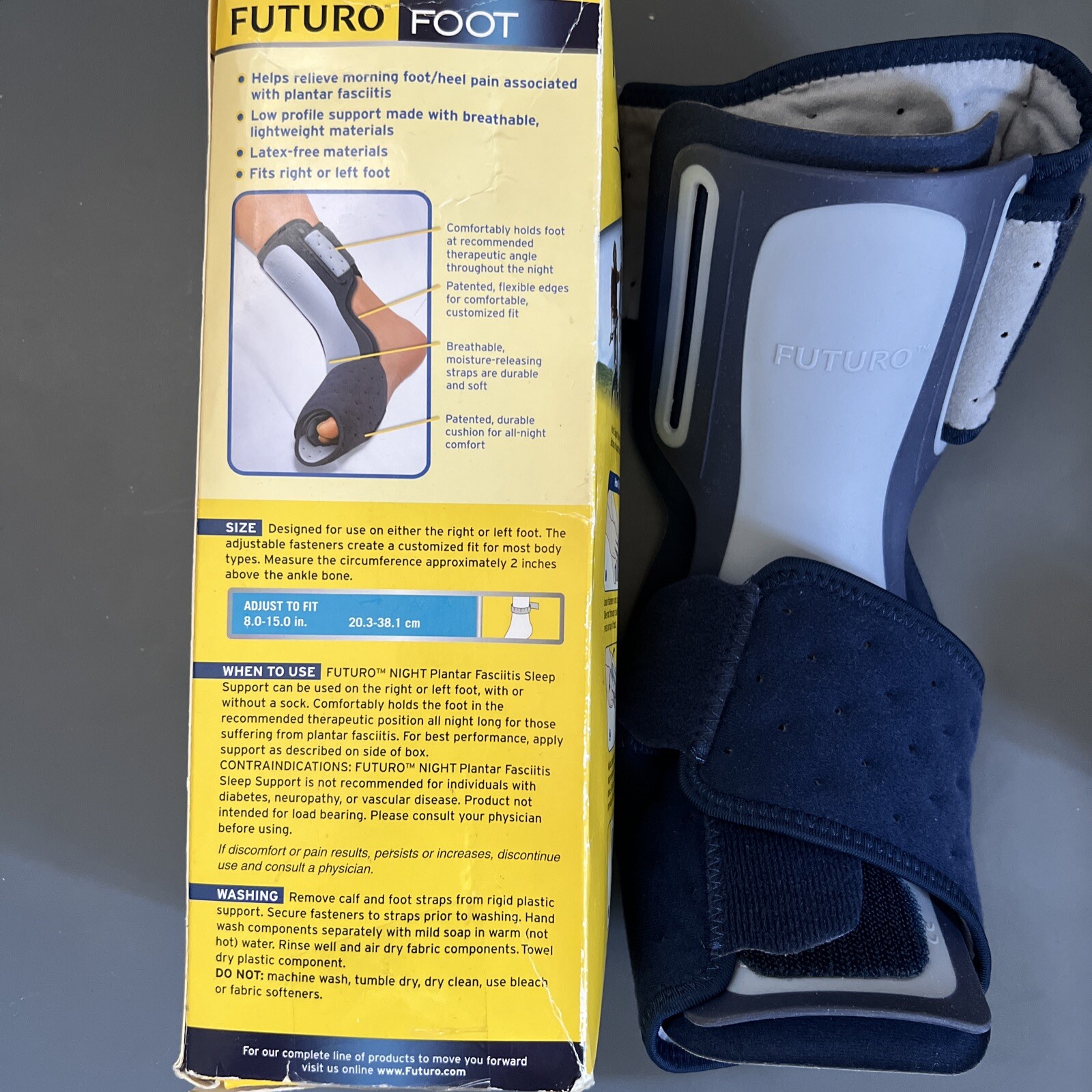 3M Futuro Foot Night Plantar Fasciitis Sleep Support Adjustable Brace Latex-free