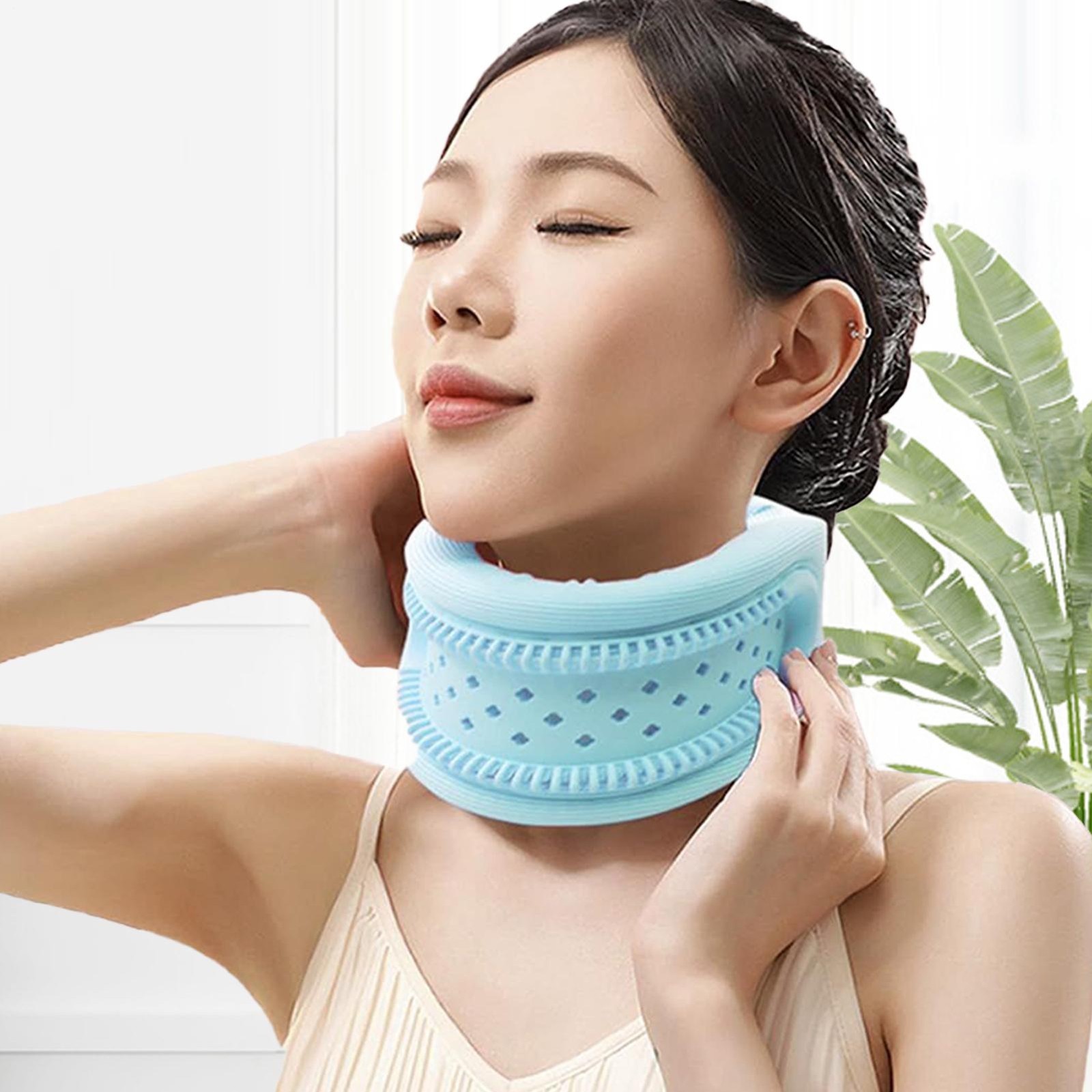 Neck Brace Adjustable Flexible Cervical Collar For Outdoor For Office For Home