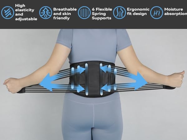 KkaFFe Back Brace Black Medium