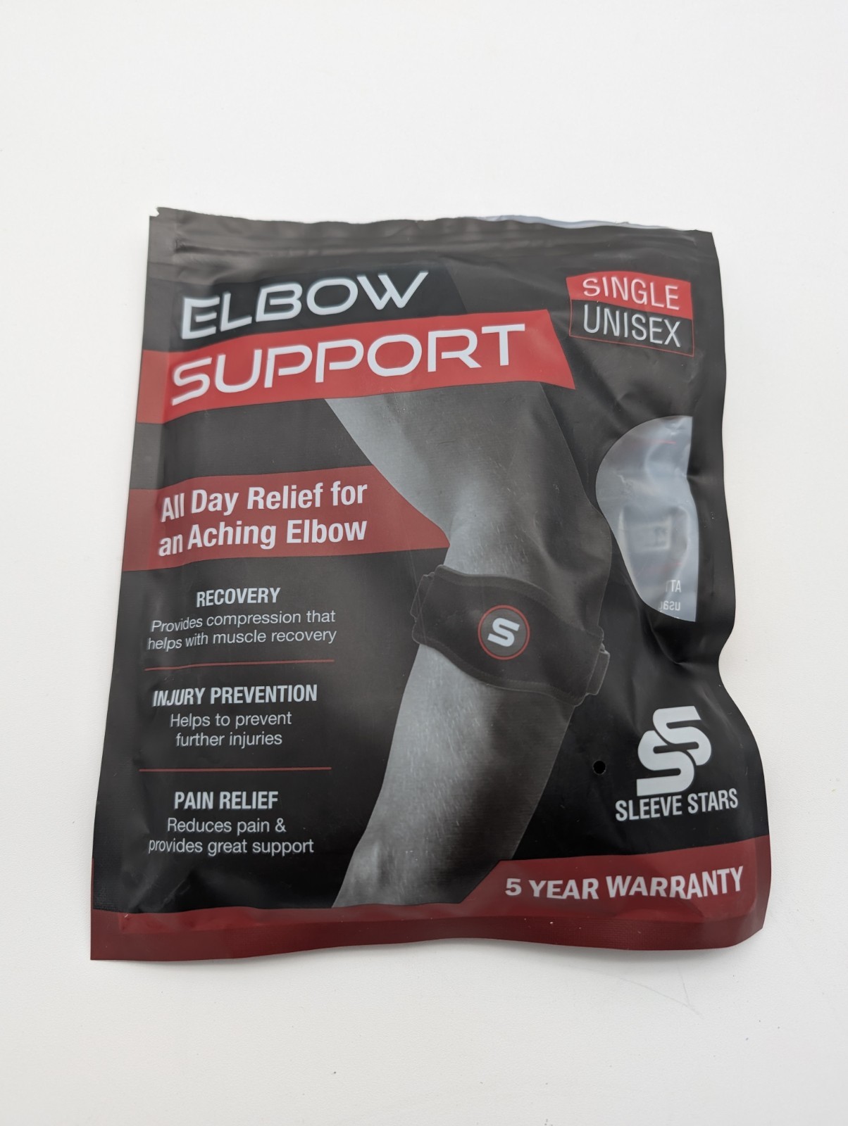 Sleeve Stars Elbow Support All Day Relief For Aching Elbow – Unisex Black
