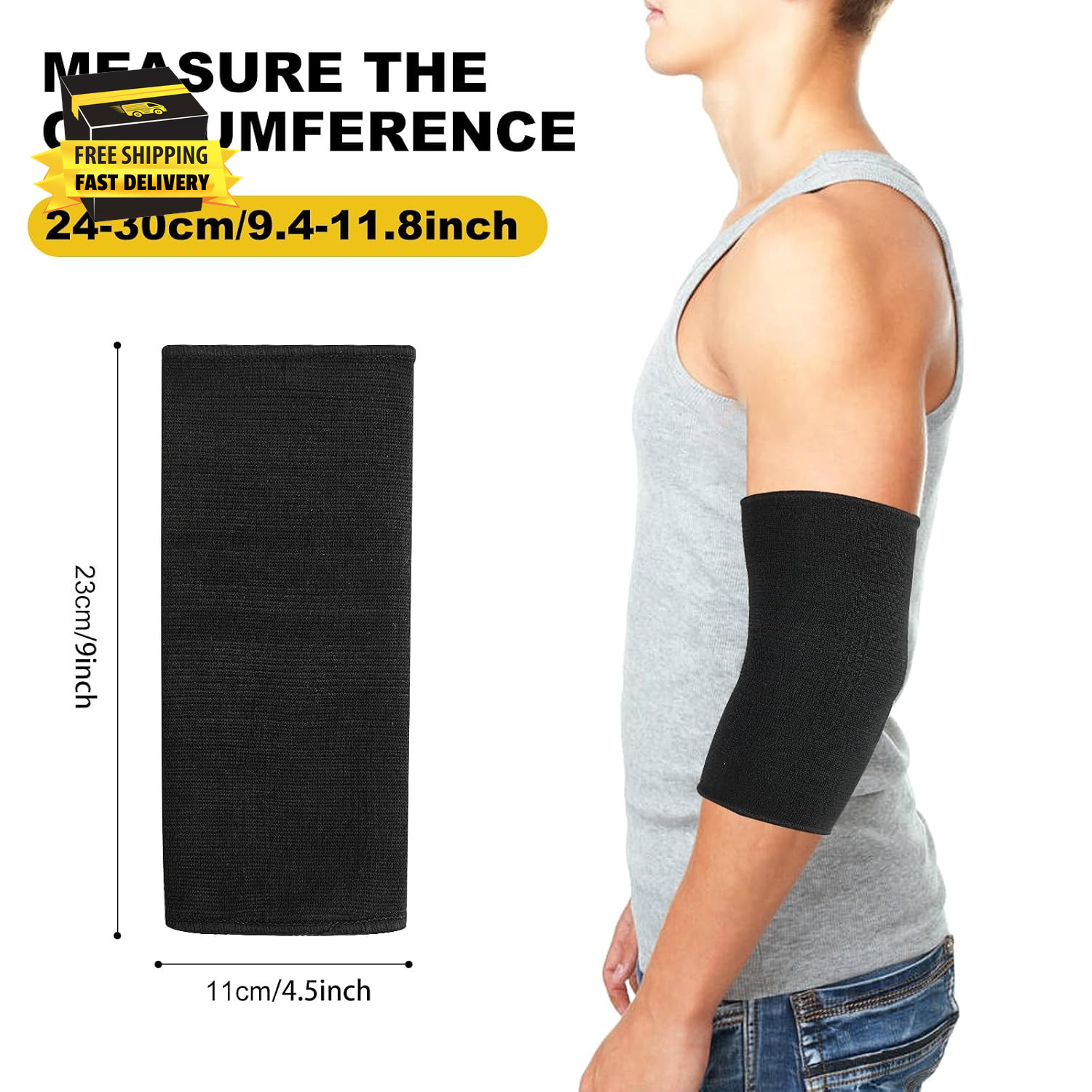 Elbow Compression Sleeves, Elbow Brace for Men Women, Tennis Golfer’S Elbow Supp