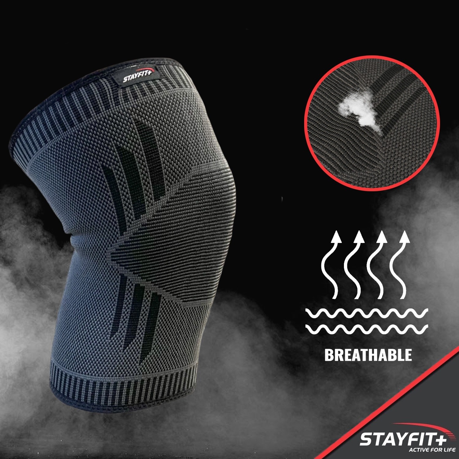 Heating Knee Sleeve Compression Brace Support Leg Wrap Tendonitis Pain Relief