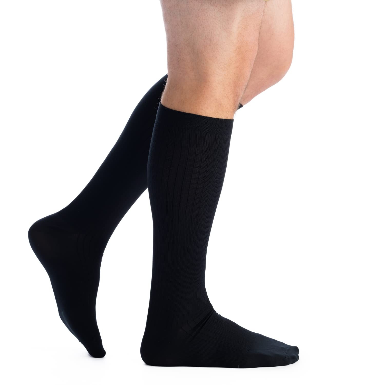 Mens USA Made Knee High 20-30 mmHg Graduated Compression Socks Moderate Daily