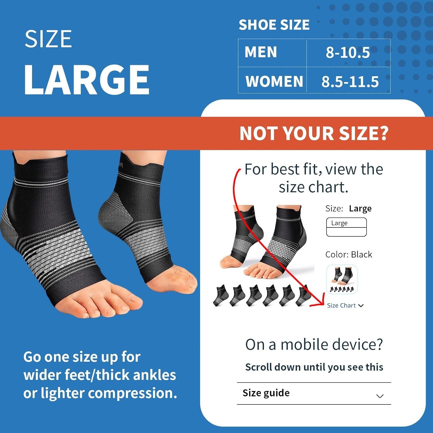 Plantar Fasciitis Sock 6 Pairs for Men and Women, Compression Foot Sleeves wi…