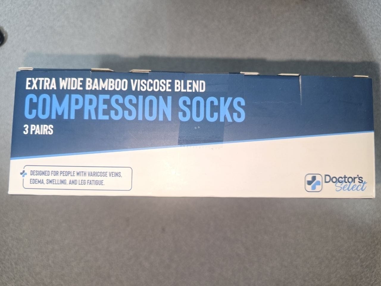 Doctor’s Select Extra Wide Bamboo Compression Socks 3XL Black 3-Pack