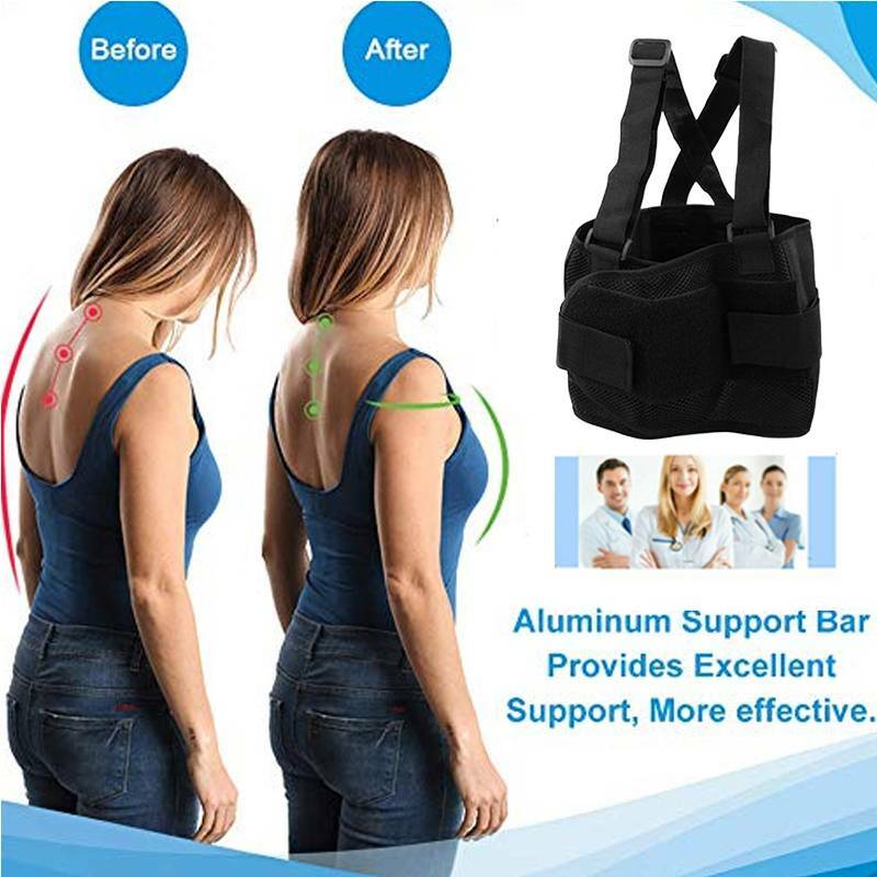 Lumbar Lower Back Support Work Heavy Duty Weight Lift Waist Brace Suspender