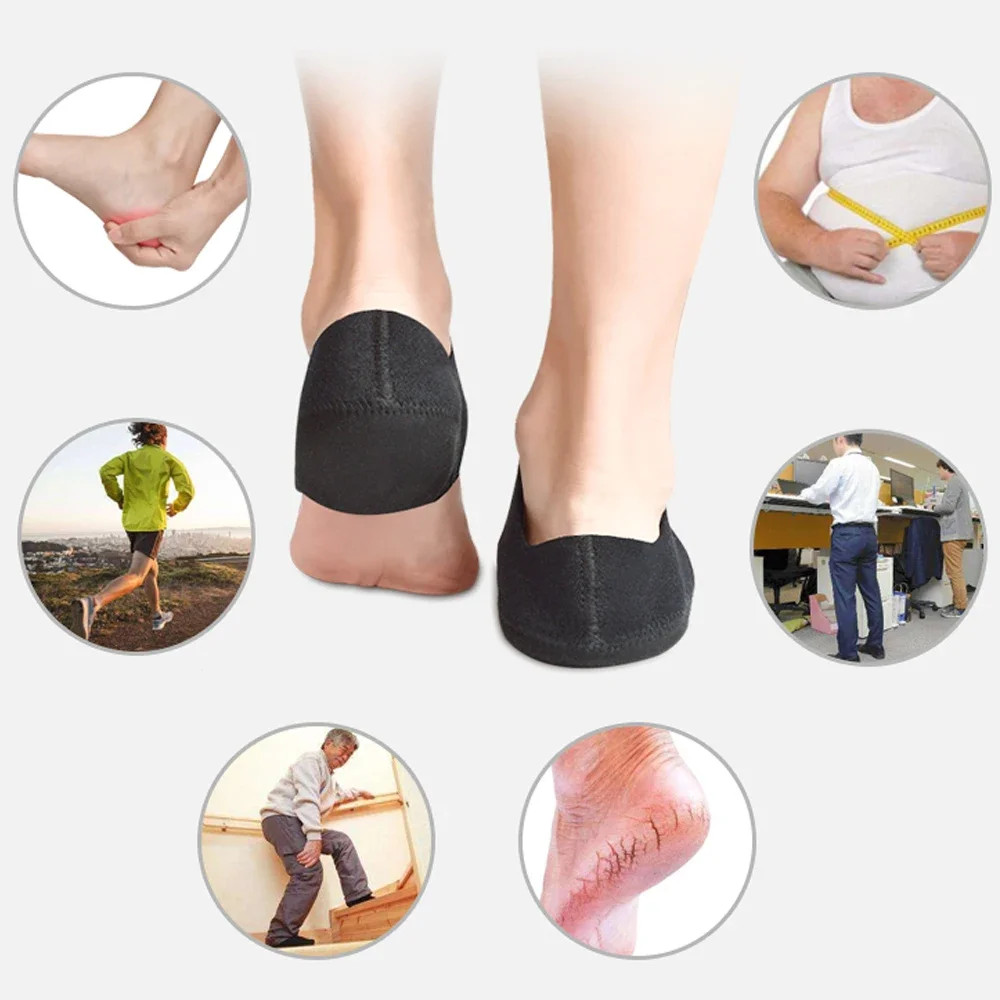Plantar Fasciitis Heel Spur Foot Support With U-Shaped Silicone Gel Heel Cups