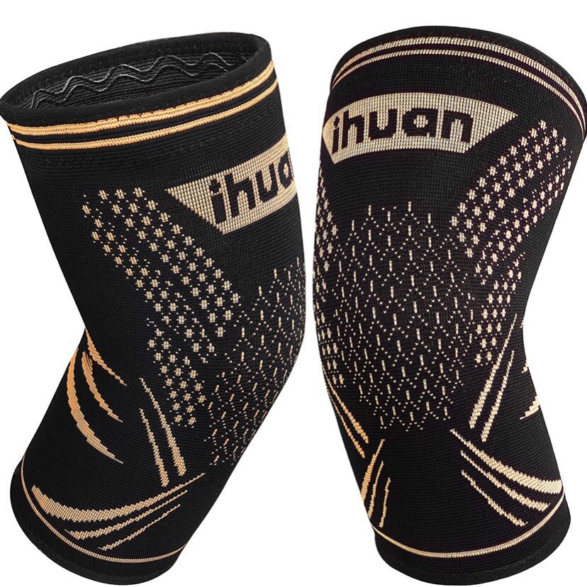 2 Knee Brace Sleeve Compression Support Sport Gym Joint Pain Arthritis Relief M