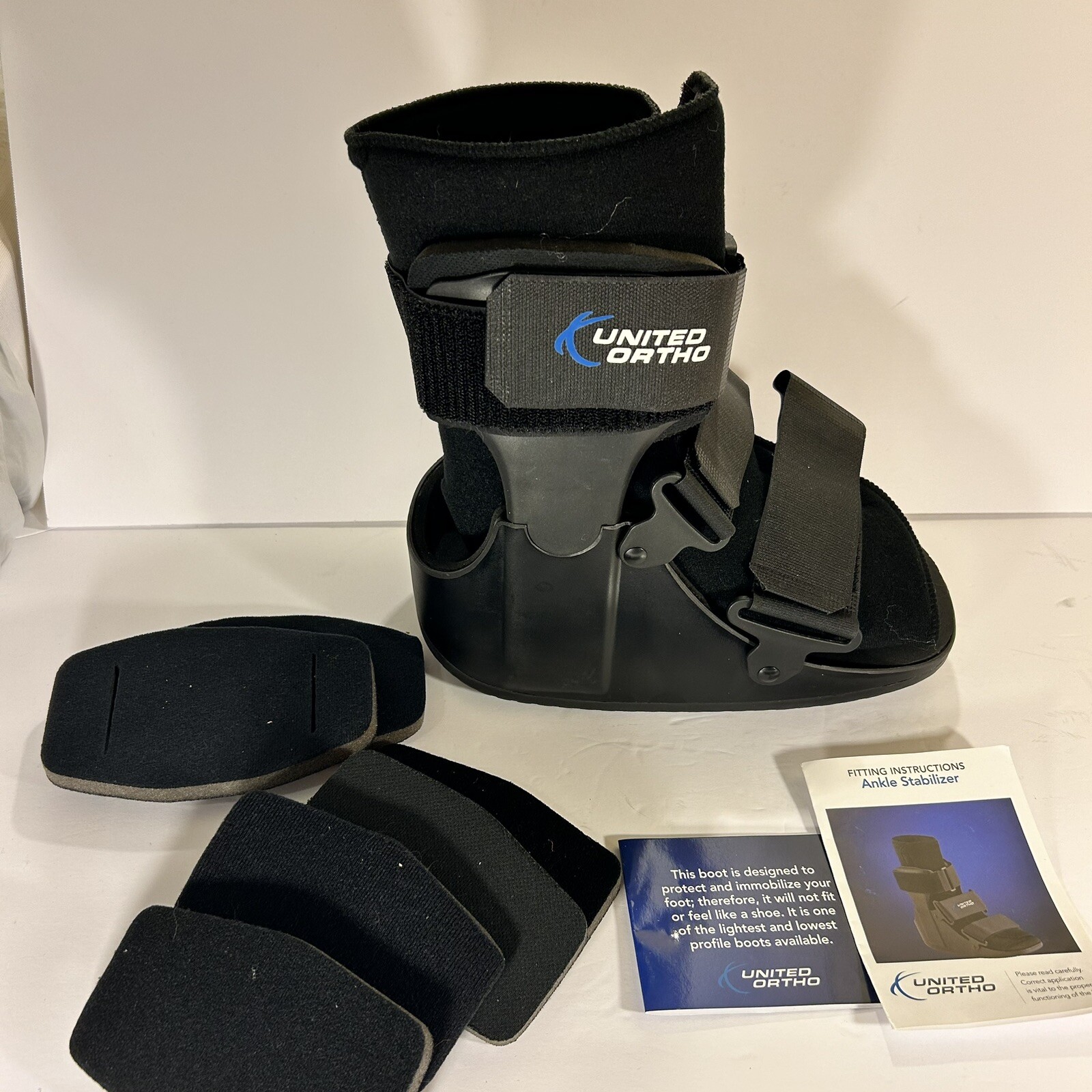Ankle Stabilizer Boot Black SM NEW United Ortho -Brand New-Out Of Box